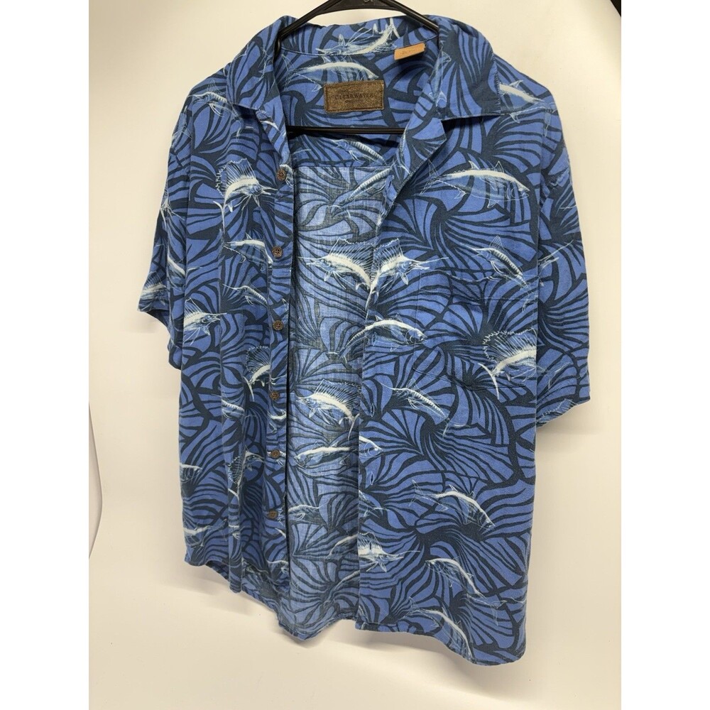 Clearwater Outfitters Men’s Medium Swordfish Hawaiian Shirt Medium